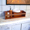 Hutson Floating Wall Mounted Handmade Dark Brown Wooden Shelf – 14x4x4