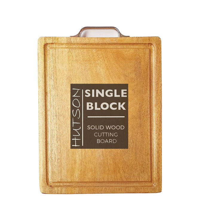 Hutson Mango Wood Cutting Board with Metal Handle | Thick Reversible 1