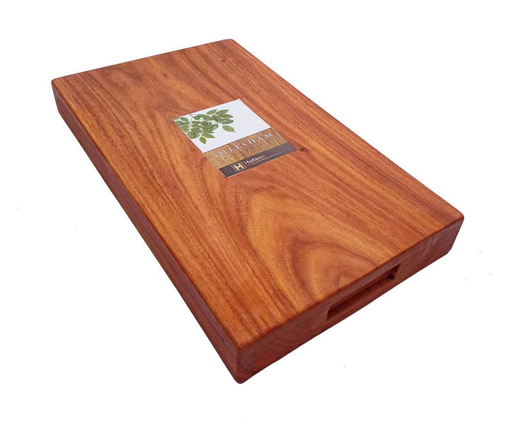 Hutson Sheesham/Rosewood 2-Inch Thick Reversible Wooden Chopping Board | Heavy-Duty Cutting Board for Kitchen | Ideal for Meat, Vegetables & Fruits (14 x 9 x 2 Inch) (Extra Thick)