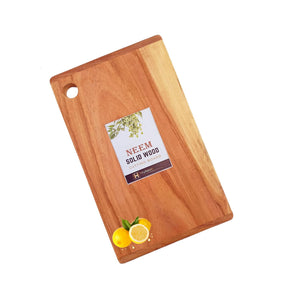 Hutson Neem Wood Chopping/Cutting Board – 12 x 8 x 1 Inches | Solid Block, Anti-Bacterial & Eco-Friendly Kitchen Board