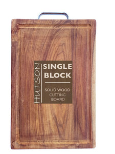 Hutson™ Classique Sheesham Wood Chopping Board | Single Block Cutting Board with Juice Groove